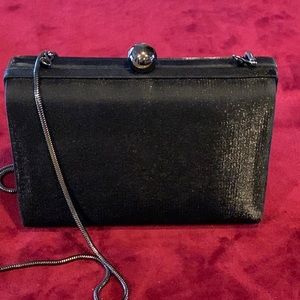 Black shimmer evening bag